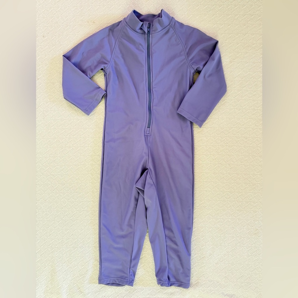 Kortni Jeane Lilac Mini Rashguard One-Piece Body Swimsuit Unisex NWOT